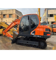 Mesin Pengolah Tanah Tahan Lama Excavator Crawler 7.5 Ton DX75 untuk Pembersihan dan Perataan Lahan