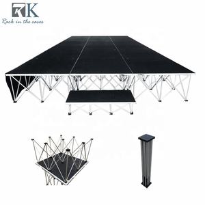 Plataforma de escenario ligera, móvil, de aluminio, para exposiciones, conciertos al aire libre, escenario modular portátil para eventos, en venta. - Product Image 3