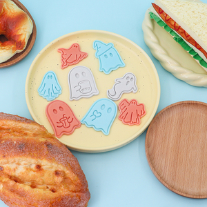 Ghost Halloween serie di biscotti in plastica 2 pezzi 3D cartone animato piccolo fantasma stampato fai da te biscotto stampo - Product Image 4