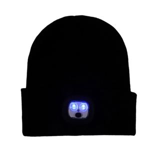 Unisex Gifts Beanie With <b>Light</b> Usb <b>Rechargeable</b> Led Headlamp Cap Winter Knitted <b>Night</b> Lighted Hat Flashlight - Product Image 6