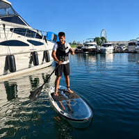 Nouvelle planche de paddle transparente en polycarbonate (SUP) pour le surf, le paddle et la dérive