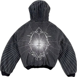 Felpa con Cappuccio Oversize <span class=keywords><strong>Spiderman</strong></span> per Uomo, in Cotone 100% French Terry Pesante, con Zip e Design Boxy - Product Image 3