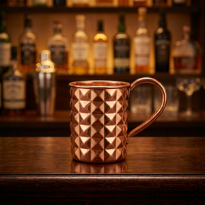 Taza Recta de Cobre de 16 oz de Alta Calidad Ecológica con Acabado Brillante y Asa de Cobre, Taza de Regalo para Adultos MIINOX WARES Minimalista - Product Image 4