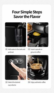 Machine à café à capsules, pression de pompe 19 bars, style italien, portable, pour le bureau et la maison - Product Image 3
