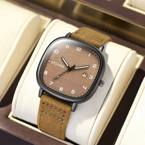 Nouvelle Montre-Bracelet de Luxe à Quartz 2025, Bracelet en Cuir Sportif, Boîtier en Alliage, Cadran en Verre, Aiguilles pour Usage Quotidien, Relogio pour Couples - Product Image 4