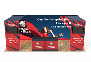 ขาตั้งโชว์ทีวีแบ็คไลท์<span class=keywords><strong>ป้าย</strong></span>โค้งสำหรับโชว์สินค้า20x10ft ดีไซน์ใหม่ - Product Image 2