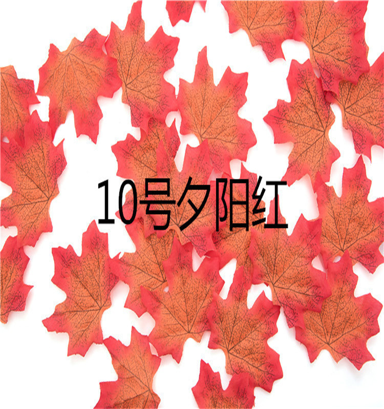 50pcs Fall Artificial Maple Leaves  for Thanksgiving Wedding Indoor Outdoor Wreath Decoration