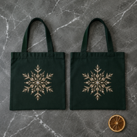 Sac de rangement double en toile de coton pour plantes et articles divers, avec motif de Noël personnalisé, prêt à l'emploi et expédition rapide