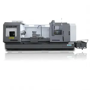 CT630 gran servicio pesado gran husillo diámetro 104mm horizontal cama plana metal automático manipulador torno cnc