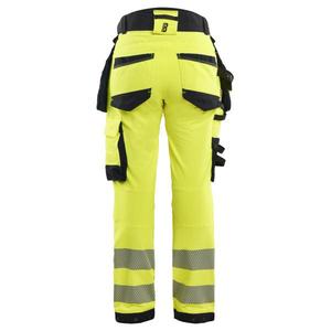 BLAKLADER - 702216483399D22 Women’s Hi-Vis <b>trousers</b> 4-way <b>stretch</b> Hi-vis yellow/<b>Black</b> - EAN 7330509927236 HI-VIS WORKWEAR - Product Image 2