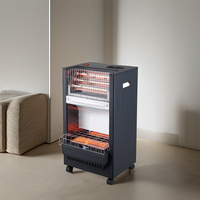 Chauffage portatif au gaz 4200W et électrique 1200W pour la maison d'hiver Chauffage au propane infrarouge de haute qualité avec roues en céramique