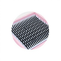 Kit de cils en vrac à marque privée, réutilisables, confortables, imperméables, 0,07 mm, pré-coupés en segments, cils en éventail, vison noir, tige en coton