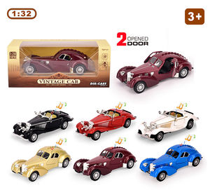 Modelo de Auto Clásico Vintage Merced-Ben & Buga a Escala 1:28, de Aleación Fundida a Presión, con Sonido y Luz, Juguete de 2 Puertas con Mecanismo de Retroceso - Product Image 4