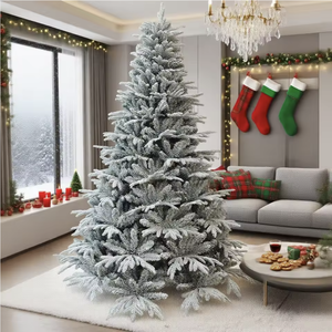 Árbol de Navidad Artificial de Primera Calidad, Verde, de 1.2 m, con Luces LED y <span class=keywords><strong>Estrella</strong></span> en la Punta, para Uso en Interiores, Protección Ambiental - Product Image 1