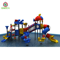 Équipement de parc d'attractions en plein air pour enfants, glissade d'eau en plastique, équipement de parc d'attractions