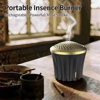 Brûleur d'encens électronique portable et rechargeable, unique, pour encens Oud et Bukhoor, idéal pour le printemps