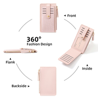 Dompet Lipat Wanita TAOMICMIC dari Kulit PU, Tipis, Banyak Slot Kartu, Dompet Portabel, Tempat Kartu Identitas, Dompet Koin Lipat Wanita