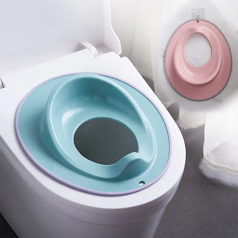 Wholesale blue soft toddler training potty seat with splash guard