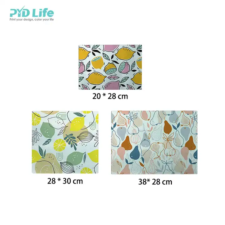 Wholesale PYD Life RTS Wholesale Custom Full Color Print 7.87 x 11/11 x  11.8/15 x 11 inch Sublimation Blank Square Glass Cutting Board From  m.