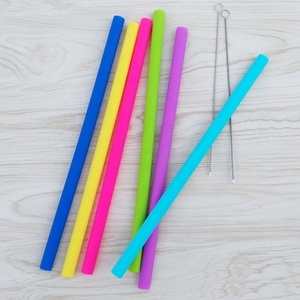 Bán Sỉ Ống Hút Silicon Mềm Dẻo Uống Nhiều Màu Tùy Chỉnh Cấp Thực Phẩm Có Thể Tái Sử Dụng Kèm Túi Đựng Cọ - Product Image 6