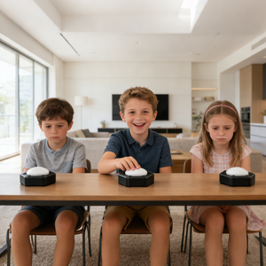 Ensemble de buzzers de jeu sans fil <span class=keywords><strong>pour</strong></span> les soirées quiz en famille, jeu de connaissances interactif <span class=keywords><strong>pour</strong></span> <span class=keywords><strong>adultes</strong></span> et enfants <span class=keywords><strong>pour</strong></span> jouer ensemble à la maison - Product Image 1