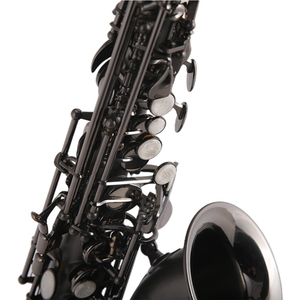 Saxofón Soprano de buena calidad, Saxofón Soprano curvo de latón amarillo lacado en oro - Product Image 4