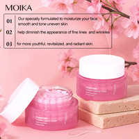 Gel hydratant éclaircissant à étiquette blanche, crème hydratante éclaircissante, anti-âge, niacinamide, capsule de gelée de collagène rose PDRN, crème pour le visage