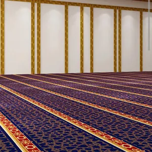 Großhandel königliche Kirche Hotel roter blumenteppich benutzerdefinierter Nylon-druck Moschee muslimischer Gebetsteppich