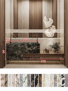 Custom-Made Light Luxury High-End Stone Slab Bathroom Vanity Seamless Integrated Basin and <b>Floor</b>-<b>Standing</b> Base - Product Image 6