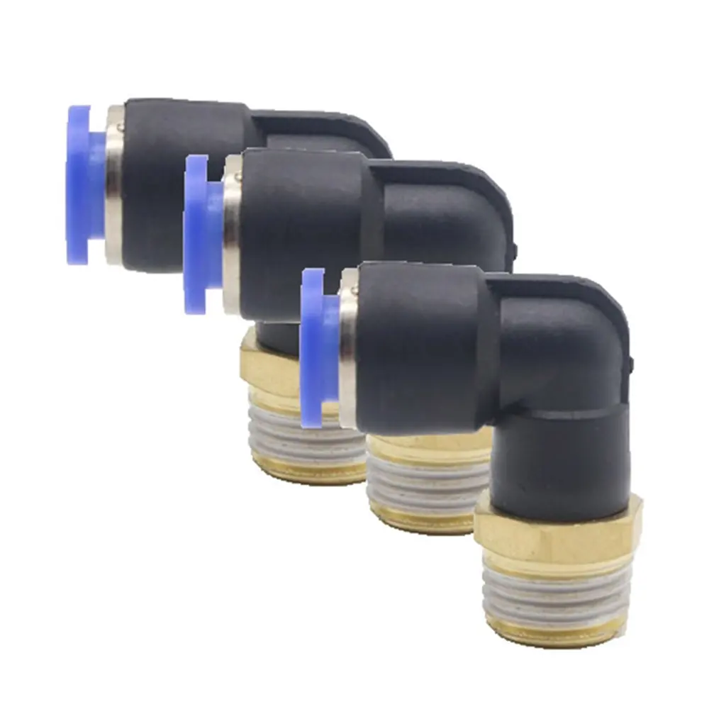 SYD-1183-2 Pneumáticos Encaixes Azul, Push in Fittings (PT, R, BSPT, NPT) -- PL Masculino Cotovelo encaixe de mangueira plástica