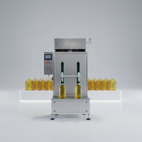Machine de remplissage de bidons de 20 L pour huile de palme, machine de mise en bouteille d'huile de palme de 5 L, machine de remplissage à pompe à engrenages à moteur pas à pas à 2 têtes