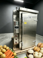 Cuiseur vapeur professionnel 24 niveaux en acier inoxydable gaz/électrique, facile à nettoyer, pour la préparation de momos, idlis et usage en restaurant népalais