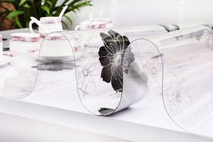 Nappe en PVC en <span class=keywords><strong>toile</strong></span> <span class=keywords><strong>cirée</strong></span> bon marché de haute qualité imperméable à l'huile lavable pour un événement de fête à la maison intérieur extérieur - Product Image 3