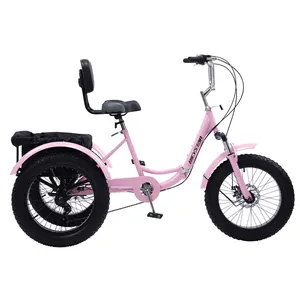 adult high quality wholesale holland tricycle bike 3 wheels moto tricycles for cargo 26 7-speed 3-wheel trike bicycle