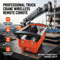 Bon prix, télécommande radio sans fil pour grue hydraulique à 4 sections, moteurs proportionnels étanches, pour remorquage de camions