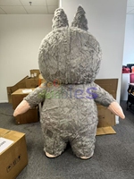 Costume de Mascotte Gonflable Labubu en Peluche, Déguisement de Lapin Gonflable pour Adultes, Personnage de Dessin Animé, Offre Spéciale