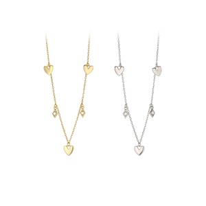 Collier pendentif cœur en argent sterling S925 avec zircon, poli, style vintage, bijoux fins pour femmes, fabricant, rhodié, best-seller SPJ - Product Image 1