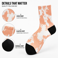 Chaussettes de sport personnalisées OEM pour adultes – Chaussettes de cyclisme sans couture, respirantes, à séchage rapide, absorbant la transpiration, résistantes aux déchirures, imprimées numériquement à pois