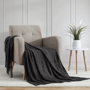 Couvertures en tricot bohème de fil acrylique léger de première qualité hiver canapé <span class=keywords><strong>lit</strong></span> jeter chaud gros tricot tricoté couverture - Product Image 4