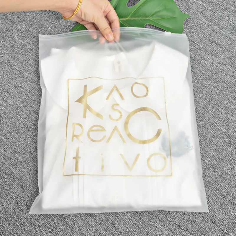 エコ再利用可能な衣料品衣類用パッケージプラスチックEVAスライダーマットジップロックTシャツつや消しジッパーバッグカスタムプリント