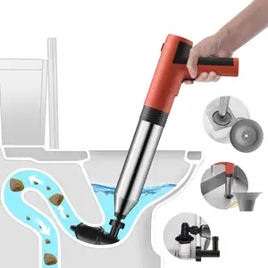 New Powerful Electric High Pressure Cheap Toilet Plunger Opener Powerful Manual Air Drain Blaster Toilet Plunger For Bathroom