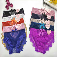 0,38 Dollar Modell LAS231 Taillenfrei Großhandel Atmungsaktive Blumenmuster Übergröße Slips Damen Spitzenunterwäsche Frauenunterwäsche