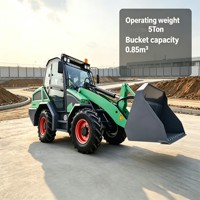 Veicolo da Lavoro Multifunzionale per Tutti i Terreni, Caricatore a Ruote con Sterzo Integrale per Lavori Agricoli, Stradali, Movimento Terra e Costruzioni