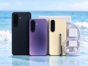 Smartphones A56 5G, curvos, textura premium, apariencia elegante, atraen la atención de los compradores rápidamente en las escaparates de tiendas físicas. - Product Image 1