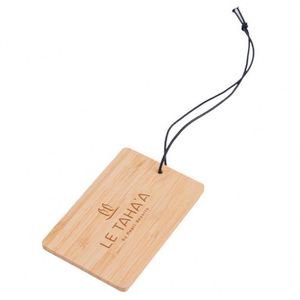 Etiqueta de Equipaje de Bambú de Lujo Personalizada |   Etiqueta de Amenidades para Huéspedes de Hotel |   Accesorio de Viaje Personalizado de Alta Gama - Product Image 4