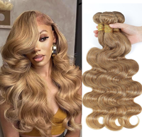 Rambut manusia sutra berkualitas tinggi grosir, rambut pirang asli, dikepang dan diperpanjang untuk wanita cantik