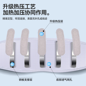 Cinturón de soporte lumbar Hua Ensheng, poliéster transpirable, ajustable para hombres y mujeres, uso general, masaje saludable - Product Image 4