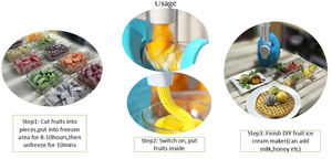 150 Wát điện <span class=keywords><strong>Ice</strong></span> <span class=keywords><strong>Cream</strong></span> Maker máy-diy tự chế đông lạnh Sữa chua & trái cây sorbet maker với mềm phục vụ chức năng - Product Image 2