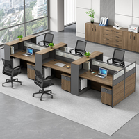 Bureau de direction moderne de haute qualité avec cloison en acrylique, table de bureau avec cloison, table d'ordinateur avec cloison