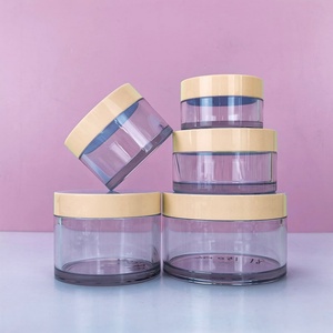 1oz 2oz 4oz 8oz Cosmetics Packaging PET 250ml <b>Plastic</b> Body Scrub Frosted <b>Jar</b> With White Lids for Hair Mask Slime Container - Product Image 3